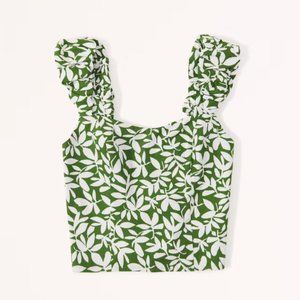 Abercrombie Bubble Strap Poplin Top